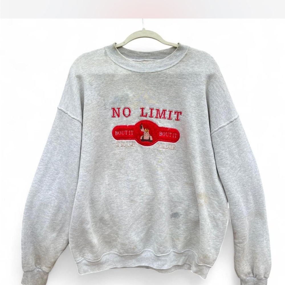 Vintage 90s No Limit Records "True Soldier" Master P Embroidered Sweatshirt